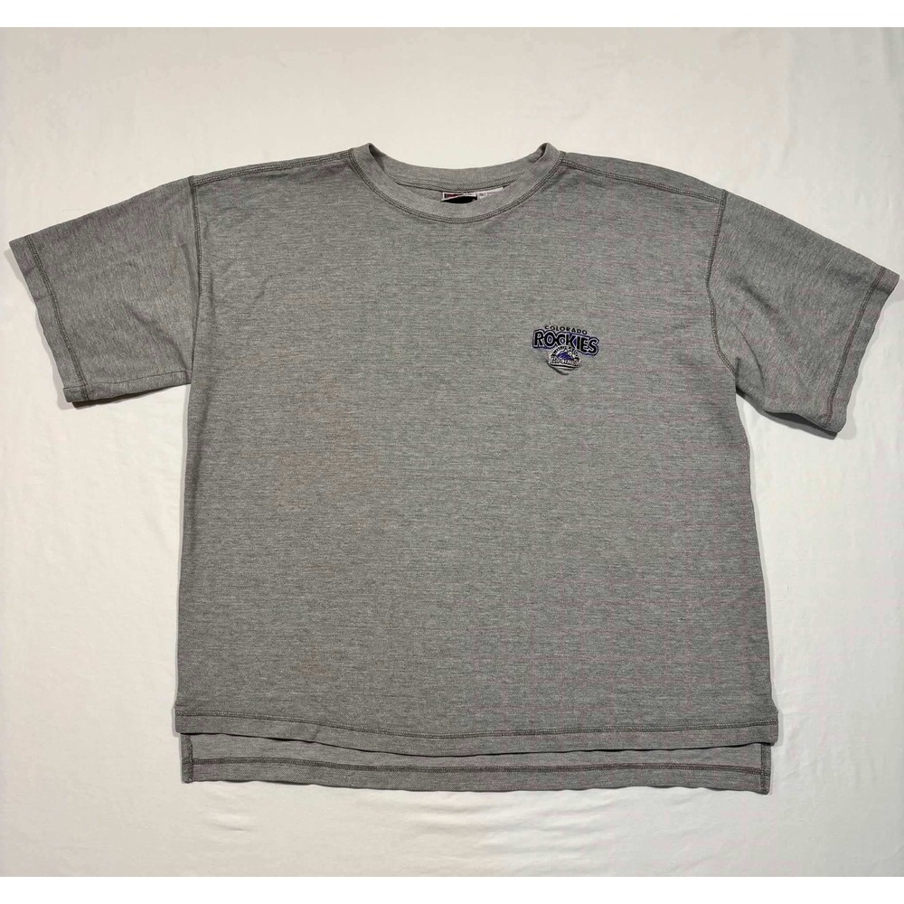 Vintage 1998 Colorado Rockies MLB Iron Knights Grey T-Shirt Mens XL Boxy Fit‎